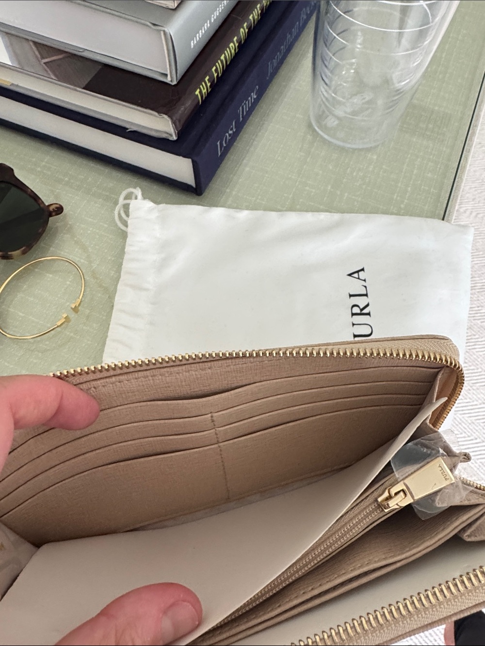 NWT Furla Leather Zip Wallet / Clutch - Picture 9 of 10